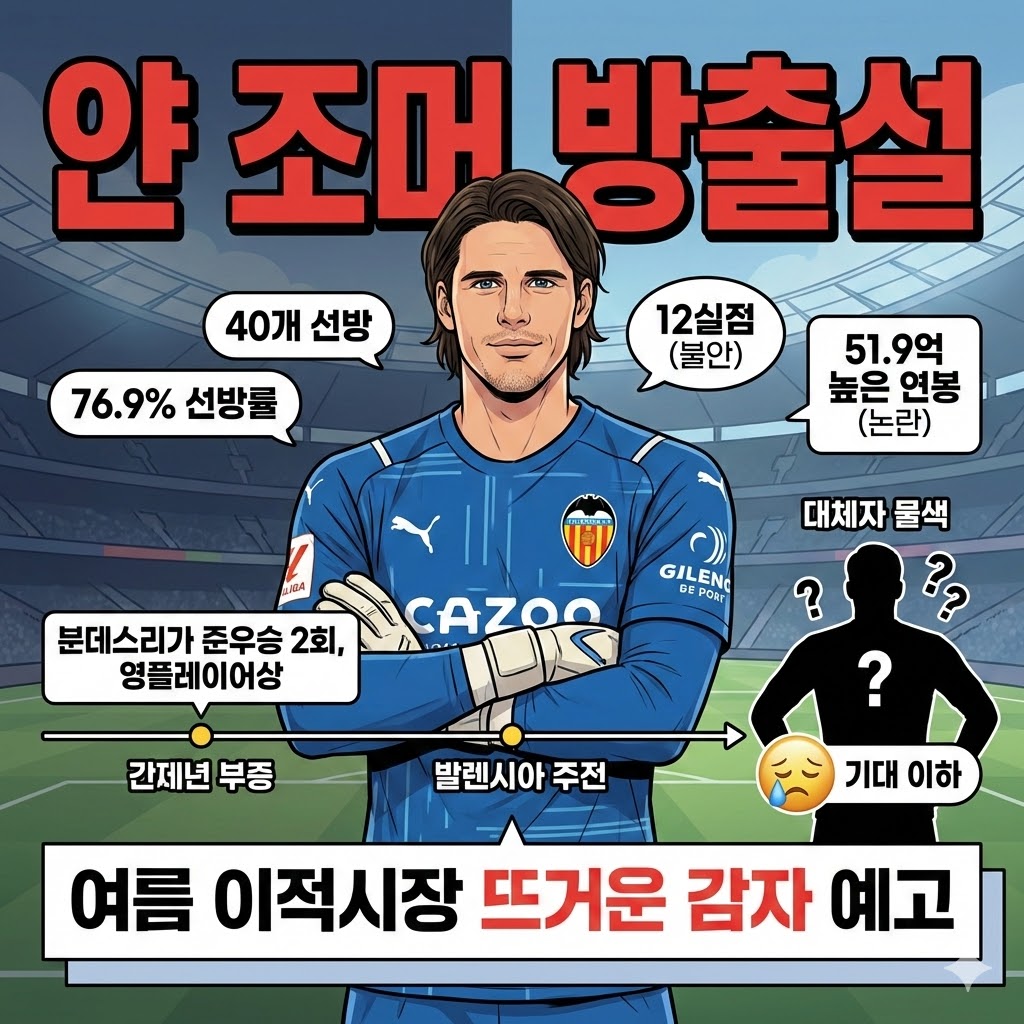 [충격] 50억 연봉 조머, 발렌시아 방출 위기?
